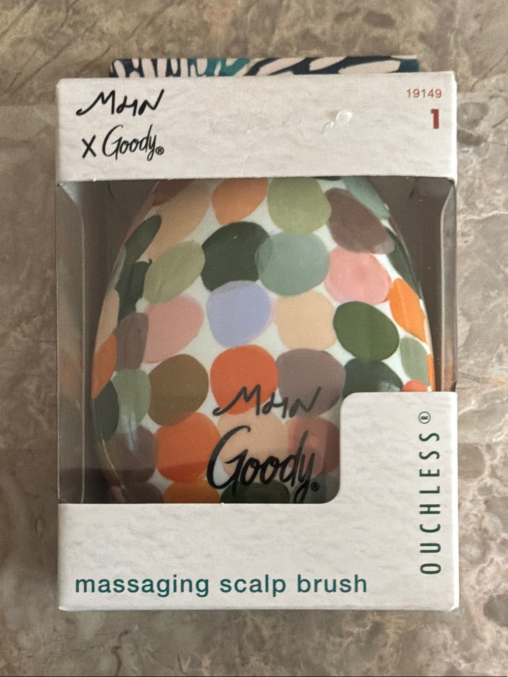 Massaging Scalp Brush - Multicolor Dot Print